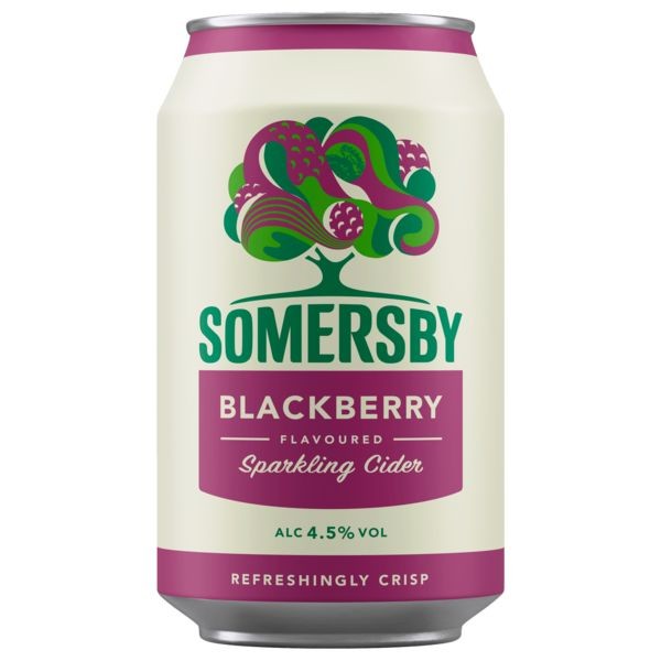 24 lattine da 0,33 l di sidro Somersby alle more 4,5% vol.