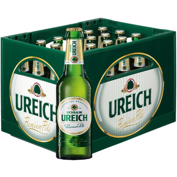 20 x Eichbaum Ureich Premium Pils 0,5 l 4,9% vol. custodia originale Da consumarsi preferibilmente entro il 10/2019