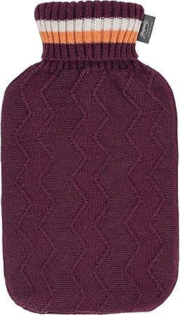 Fashy 67457 46 BORSA ACQUA CALDA CON COPERCHIO IN MAGLIA A COLLO ALTO 2,0 L bordeaux