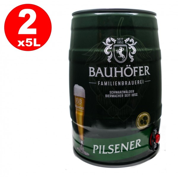 2 x Ulmer Pilsner Party Keg 5,0 litri 5,2% vol.REDUCED BBD: 09/30/2022