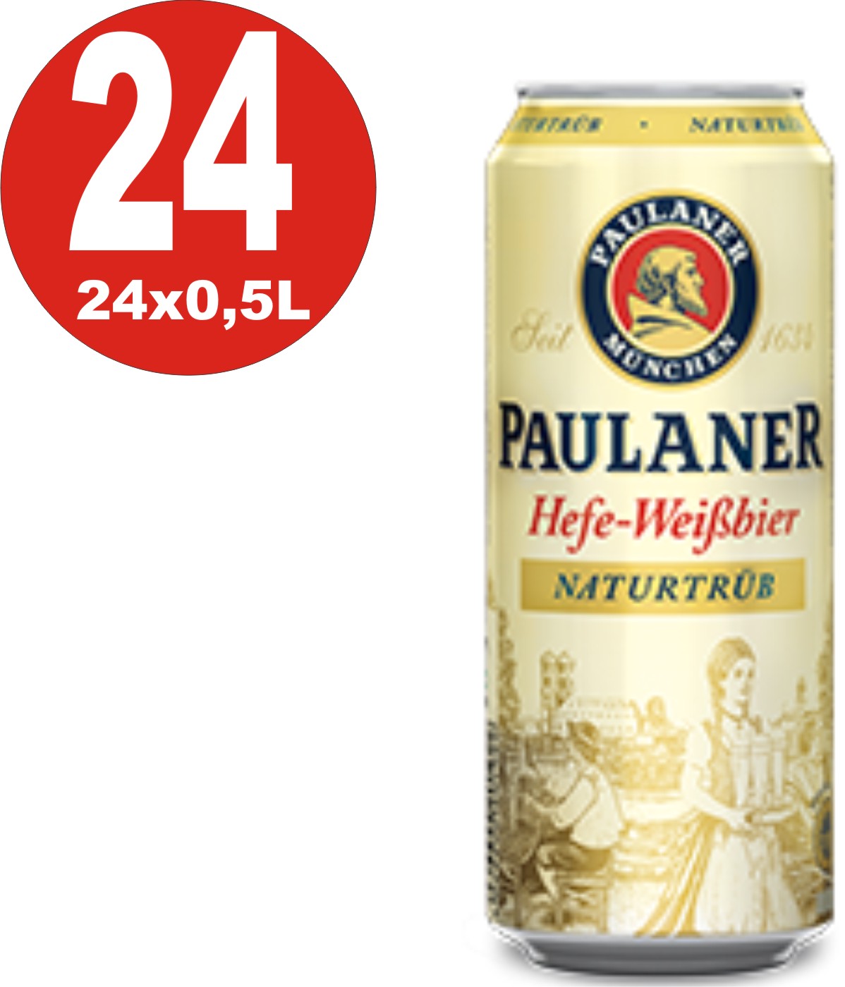 Paulaner Birra Hefe-Weisbier Naturtrub Fusto da 5 litri